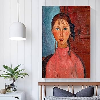 アメデオ・モディリアーニ、少女の肖像、希少画集画、新品高級額・額装付 Yahoo!オークション - アメデオ・モディリアーニ 【少女の肖像